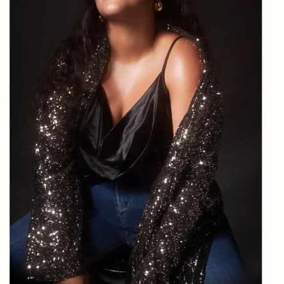 ANTHROPOLOGIE Dulcinea Sequined Duster Jacket - Picture 9 of 10